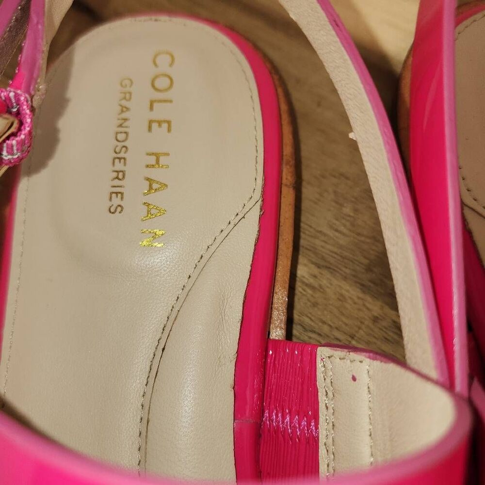 Cole Haan Anica Sandal Hot Pink Patent Leather Women's Size 7B - Picture 4 of 11